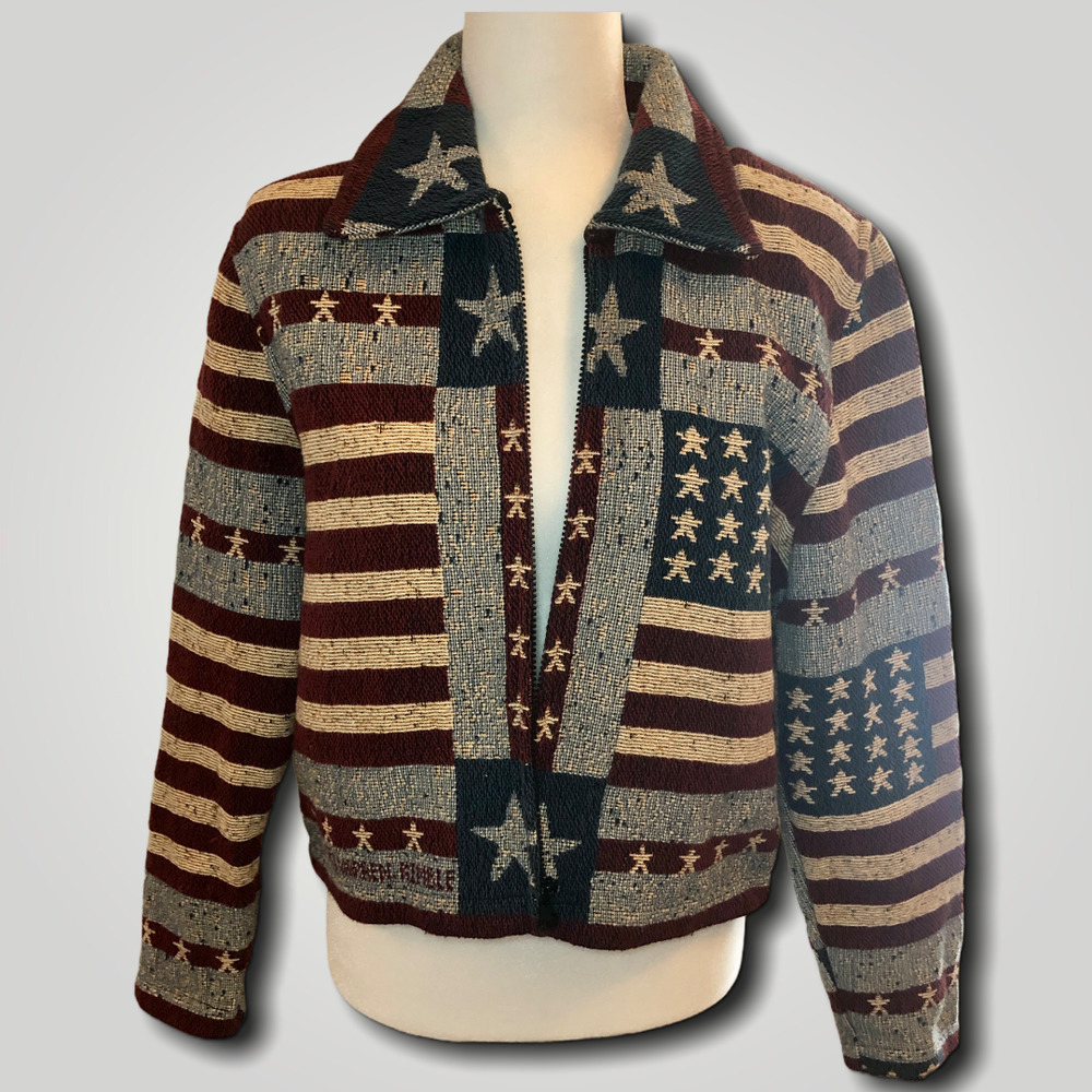 Vintage Painted Pony American Flag Cardigan